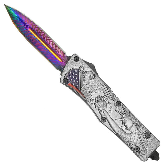 Best OTF Knives for Sale Online: "Rainbow Freedom" OTF Knife.