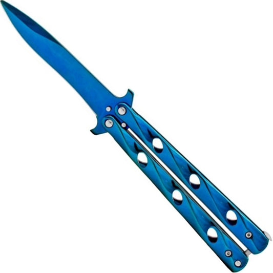 Balisong Knives - "Twist" Blue Butterfly Knives for Sale