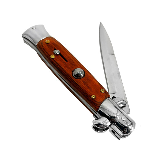 Best Switchblade Under $50 - "Classico" Wood Handle Switchblade