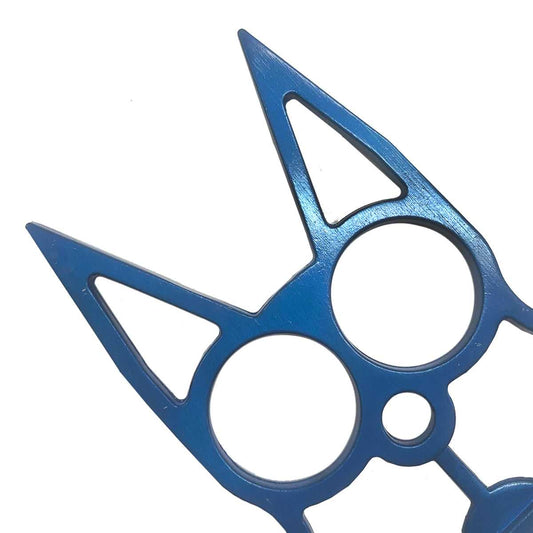 Blue Metal Cat Knuckles Self Defense Keychain All Products