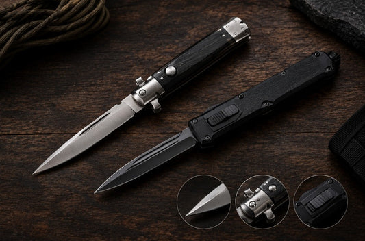 Choosing the right switchblade: comparing blade shapes, handle materials, and opening mechanisms.