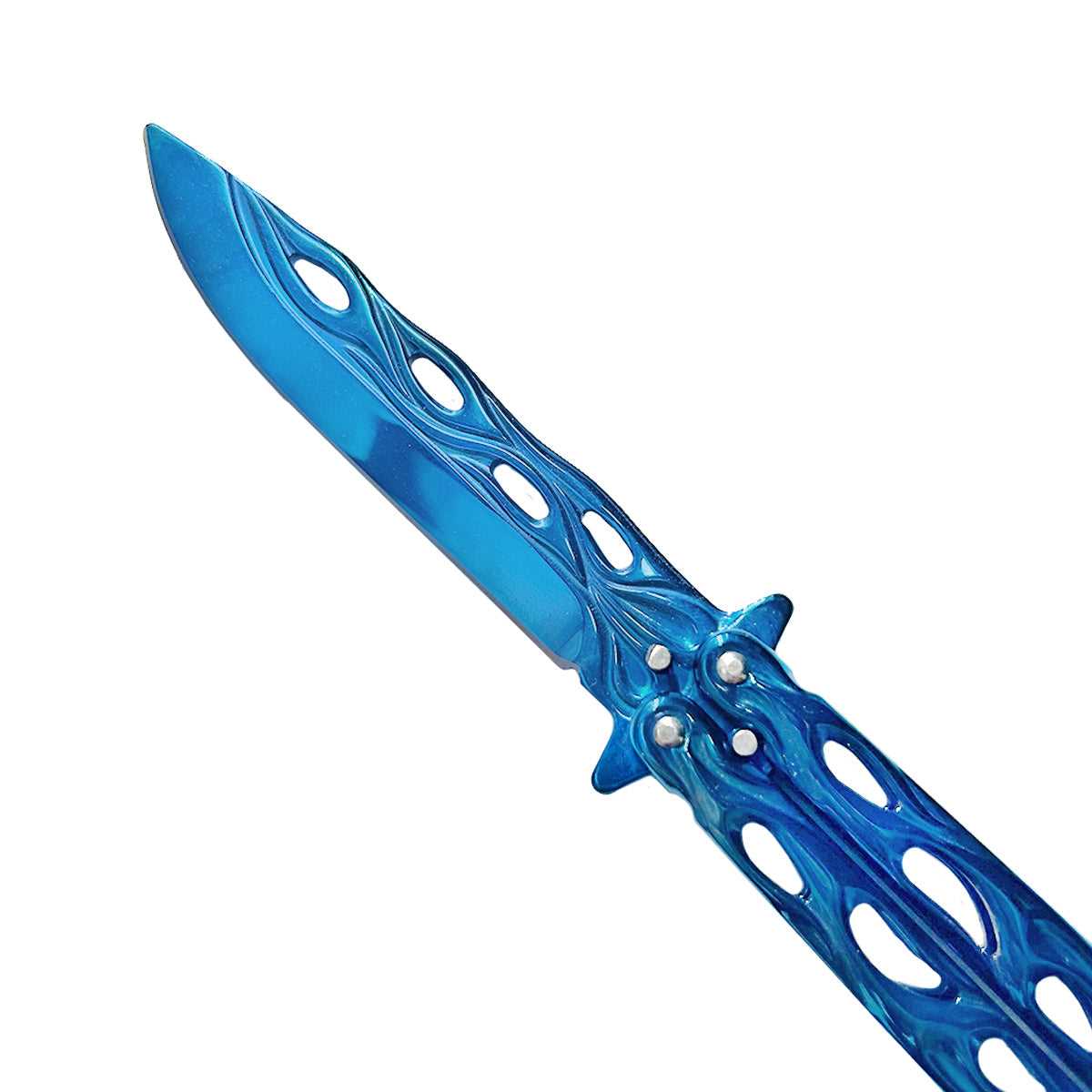 "Lit" Blue Butterfly Knife