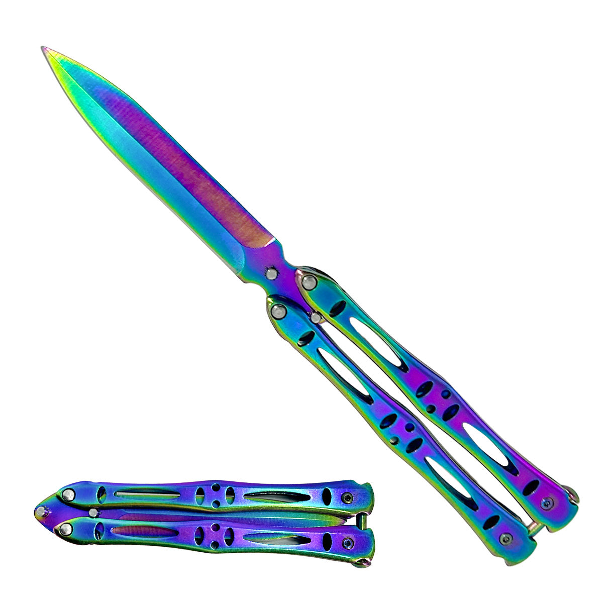 Rainbow "Sting" Butterfly Knife