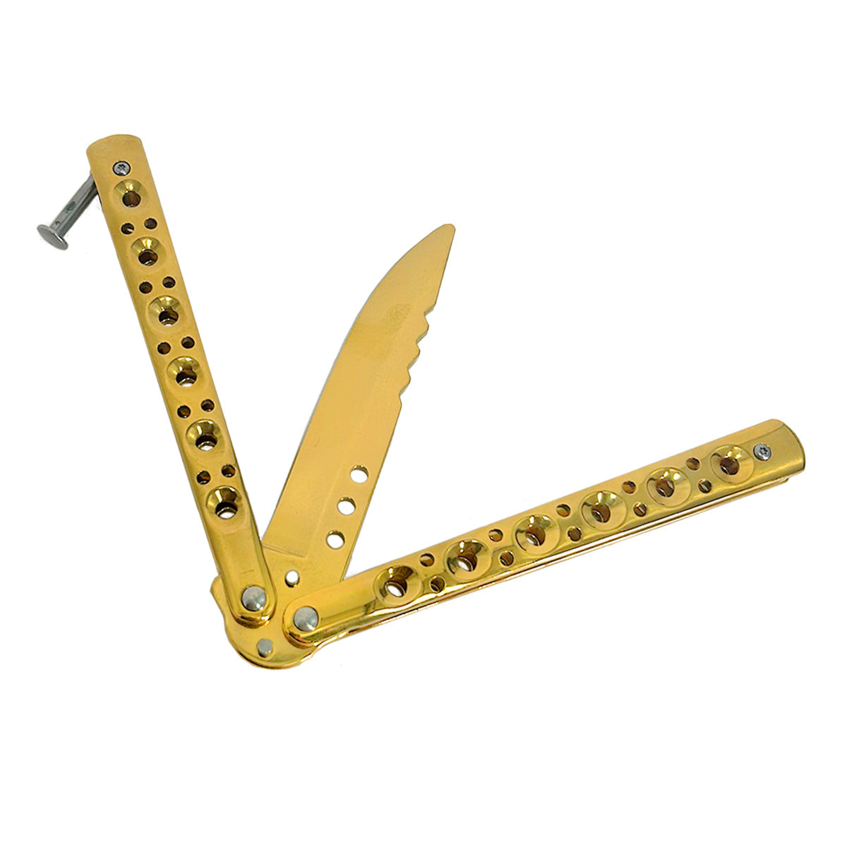 "Baby Shark" Gold Butterfly Knife