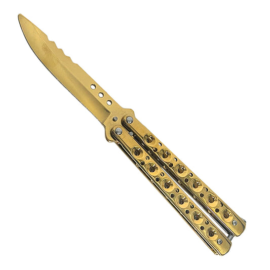 "Baby Shark" Gold Butterfly Knife