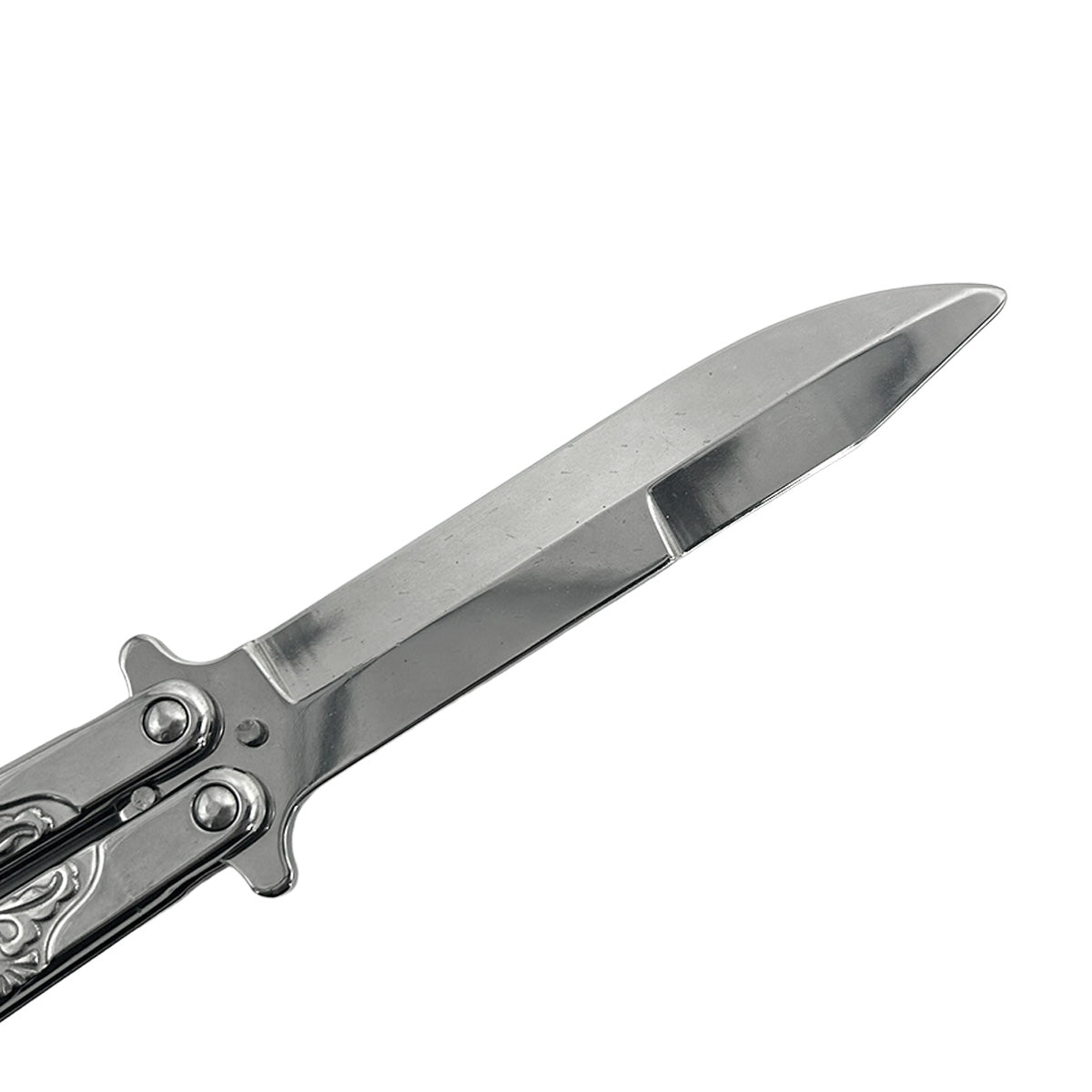 "Vines" Chrome Butterfly Knife