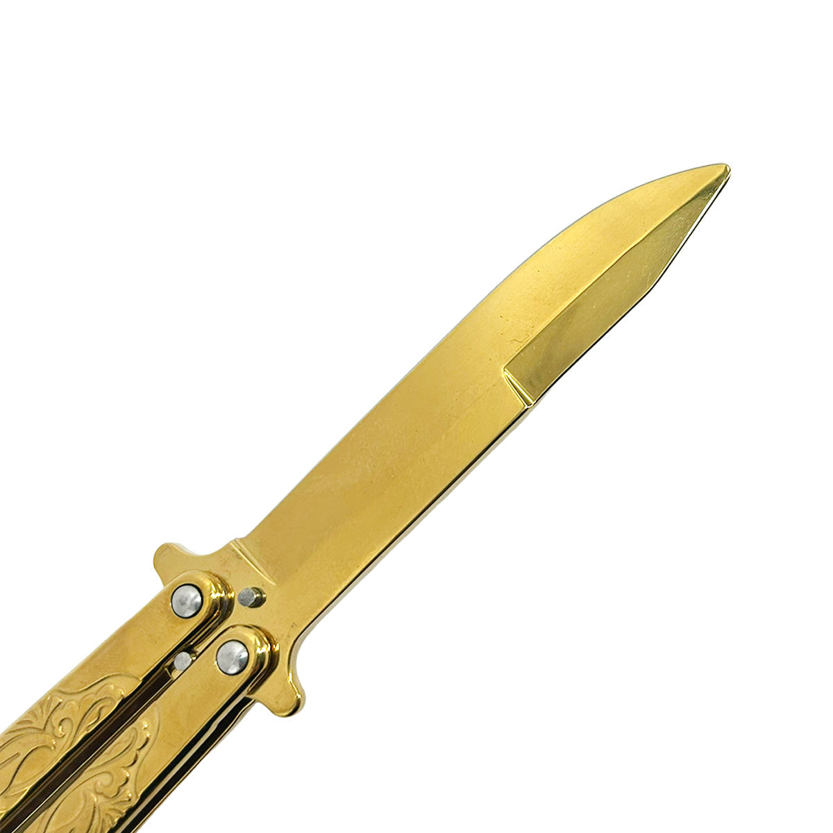 "Vines" Gold Butterfly Knife