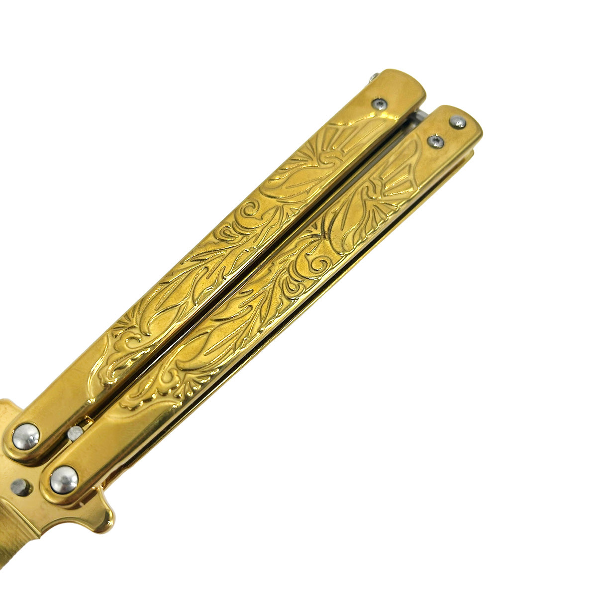 "Vines" Gold Butterfly Knife