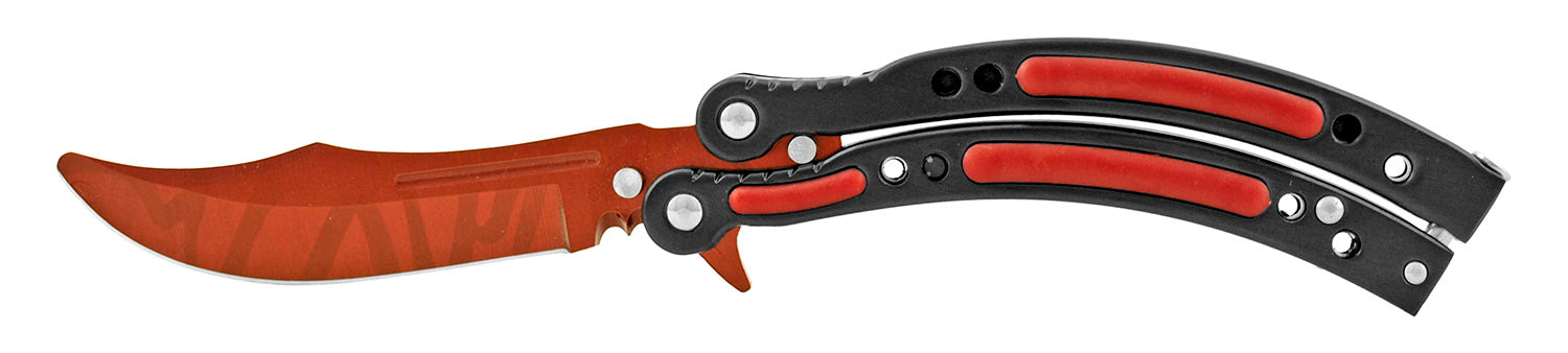 Red Blade Butterfly Knife