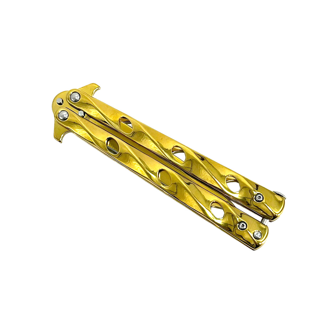 "Twist" Gold Butterfly Knife