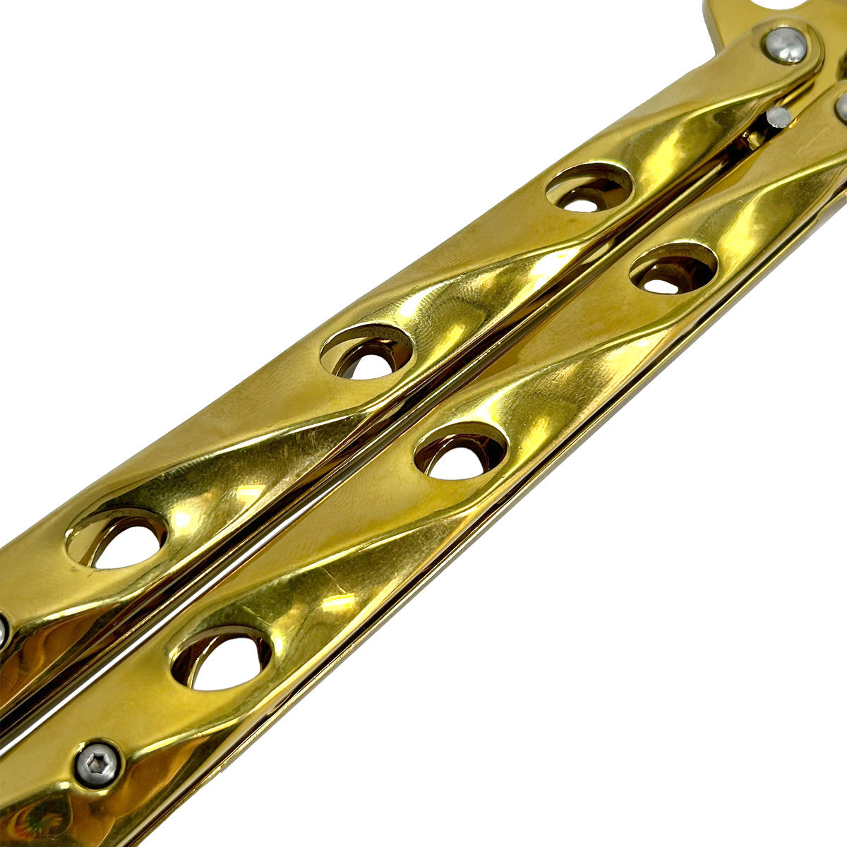 "Twist" Gold Butterfly Knife