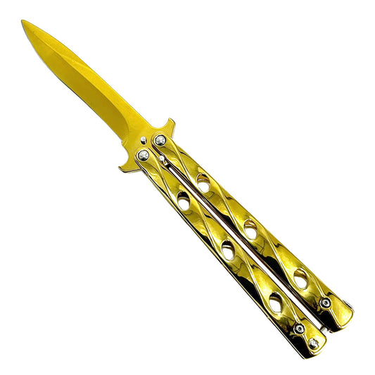 "Twist" Gold Butterfly Knife