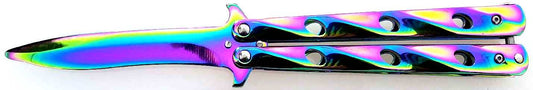 "Twist" Rainbow Butterfly Knife