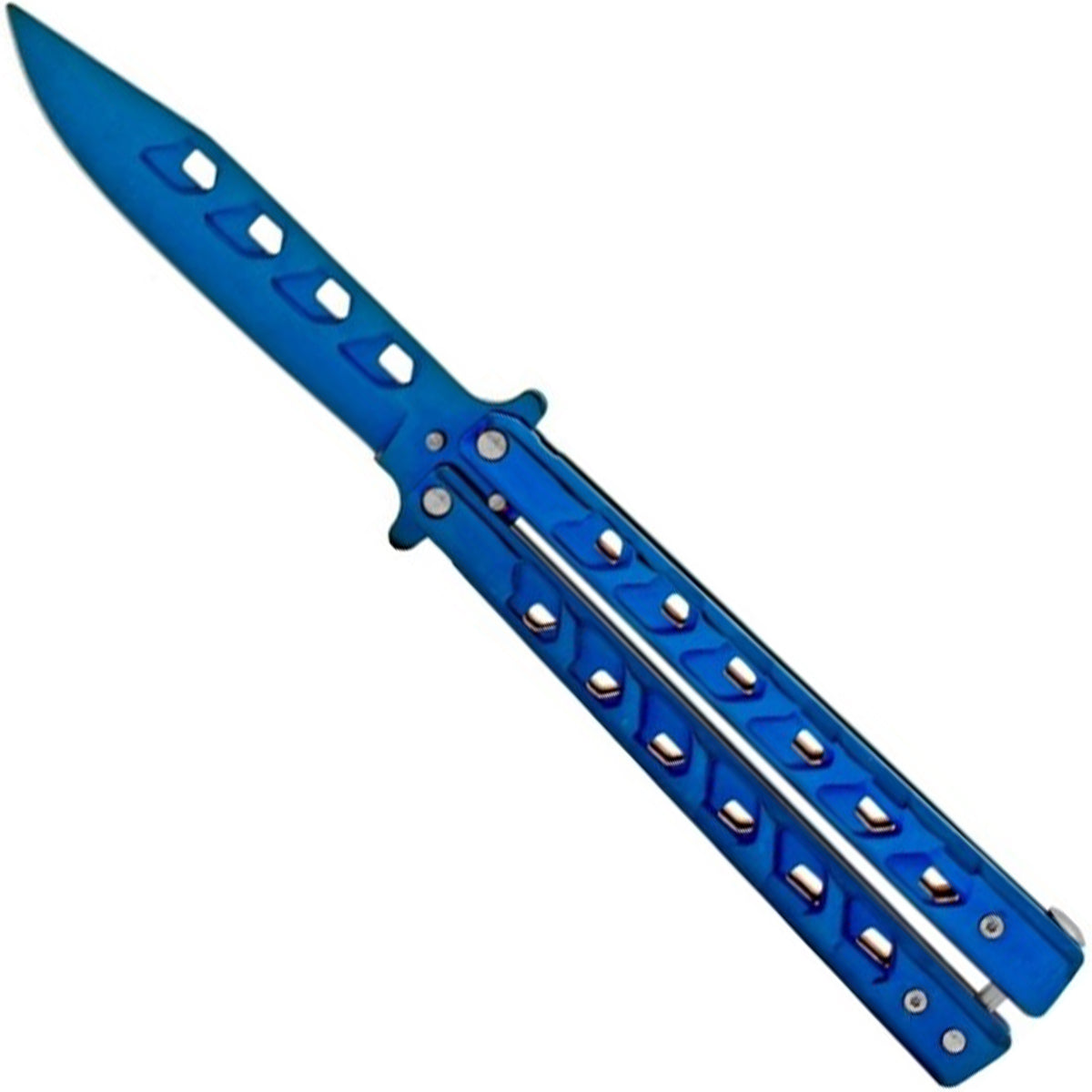 "Croc-o" Blue Butterfly Knife