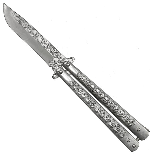 "Skully" Gray Butterfly Knife