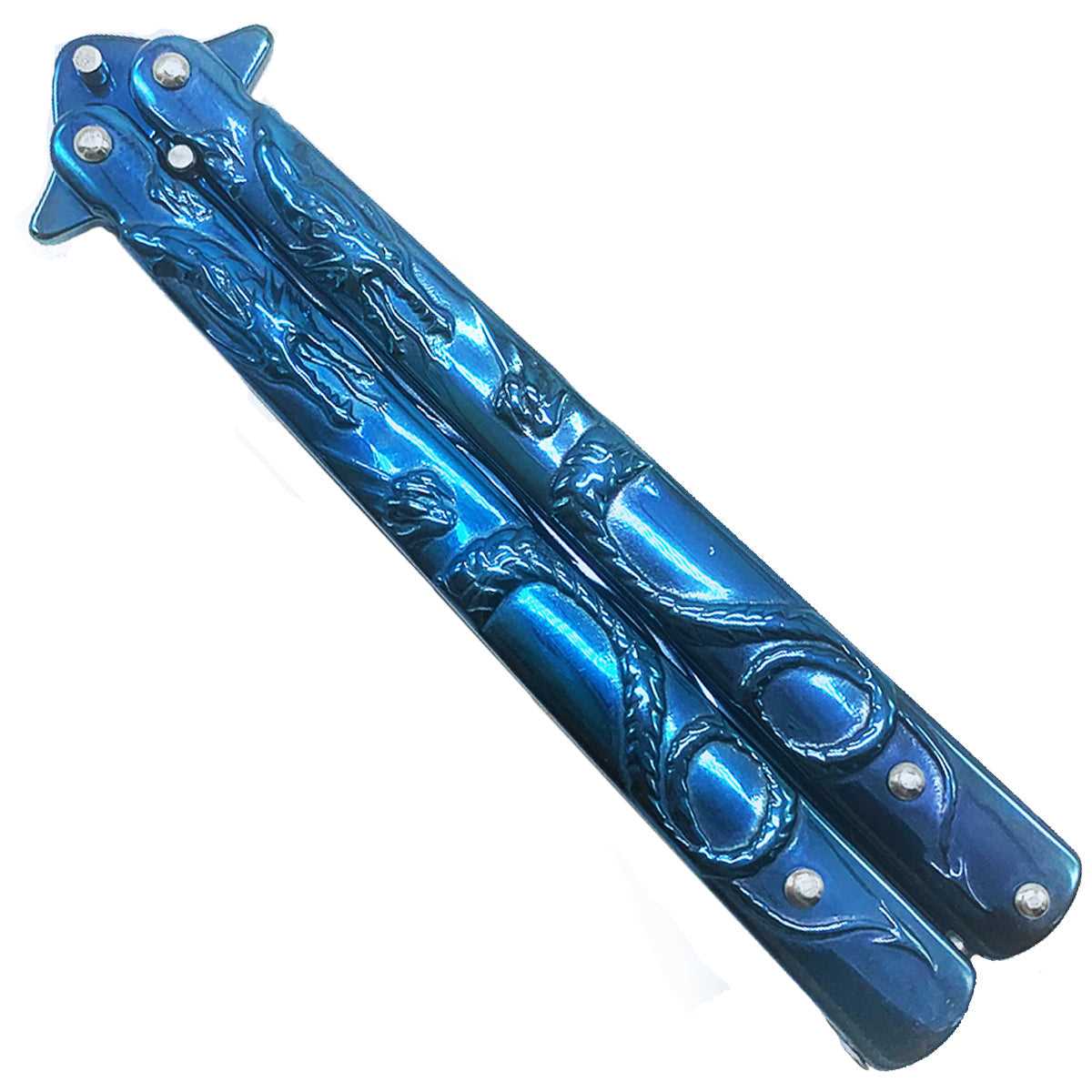 CS Tactical Edge "Azure" Butterfly Knife - Butterfly Knives