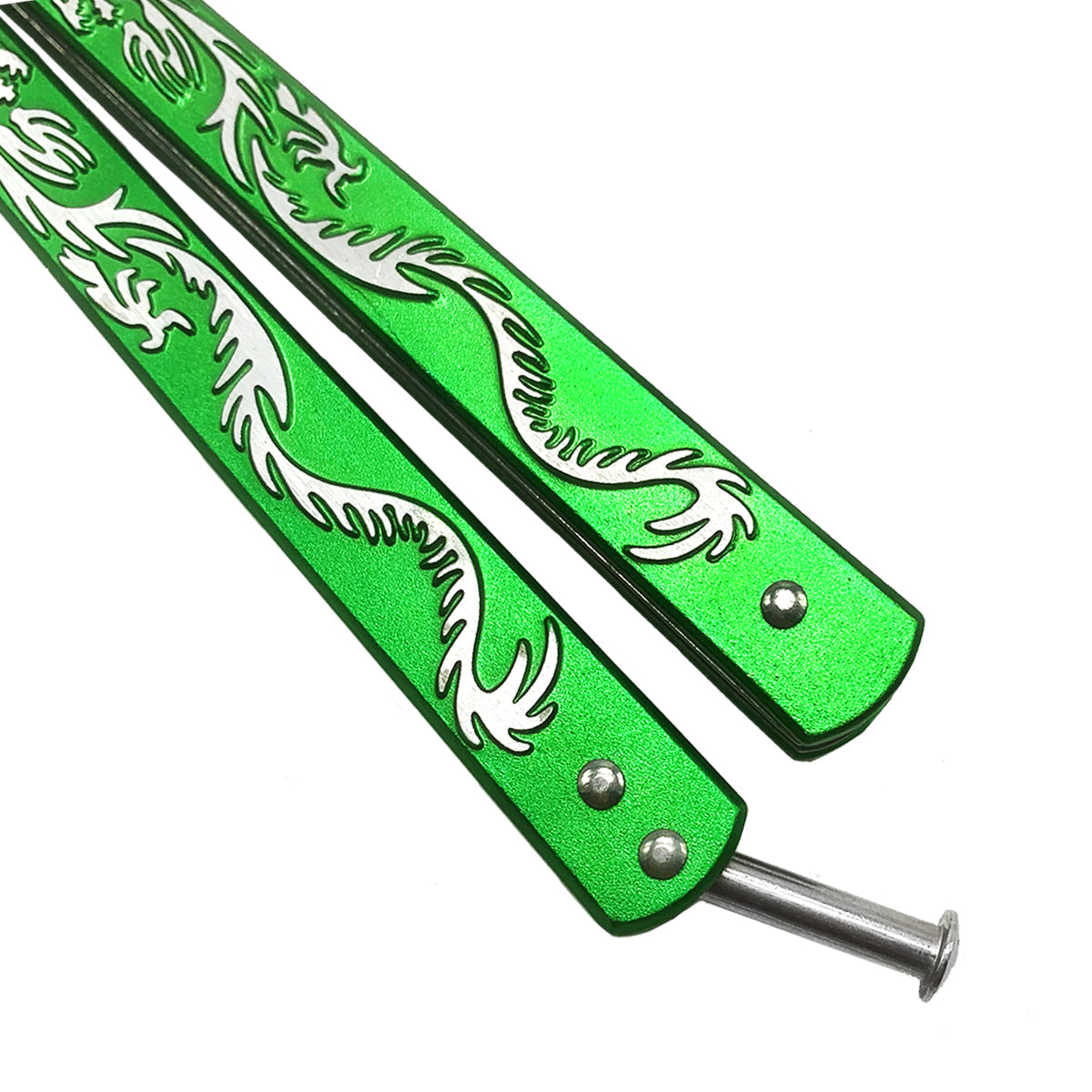 CS Tactical Edge "Green Twin Dragons" Butterfly Knife