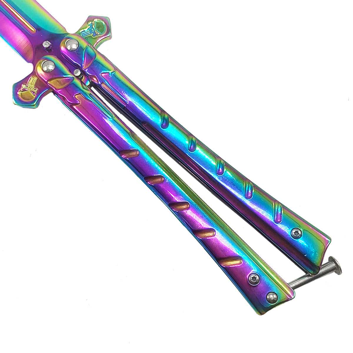 "Rainbow Villain" Butterfly Knife