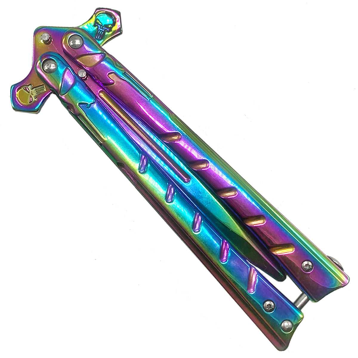 "Rainbow Villain" Butterfly Knife