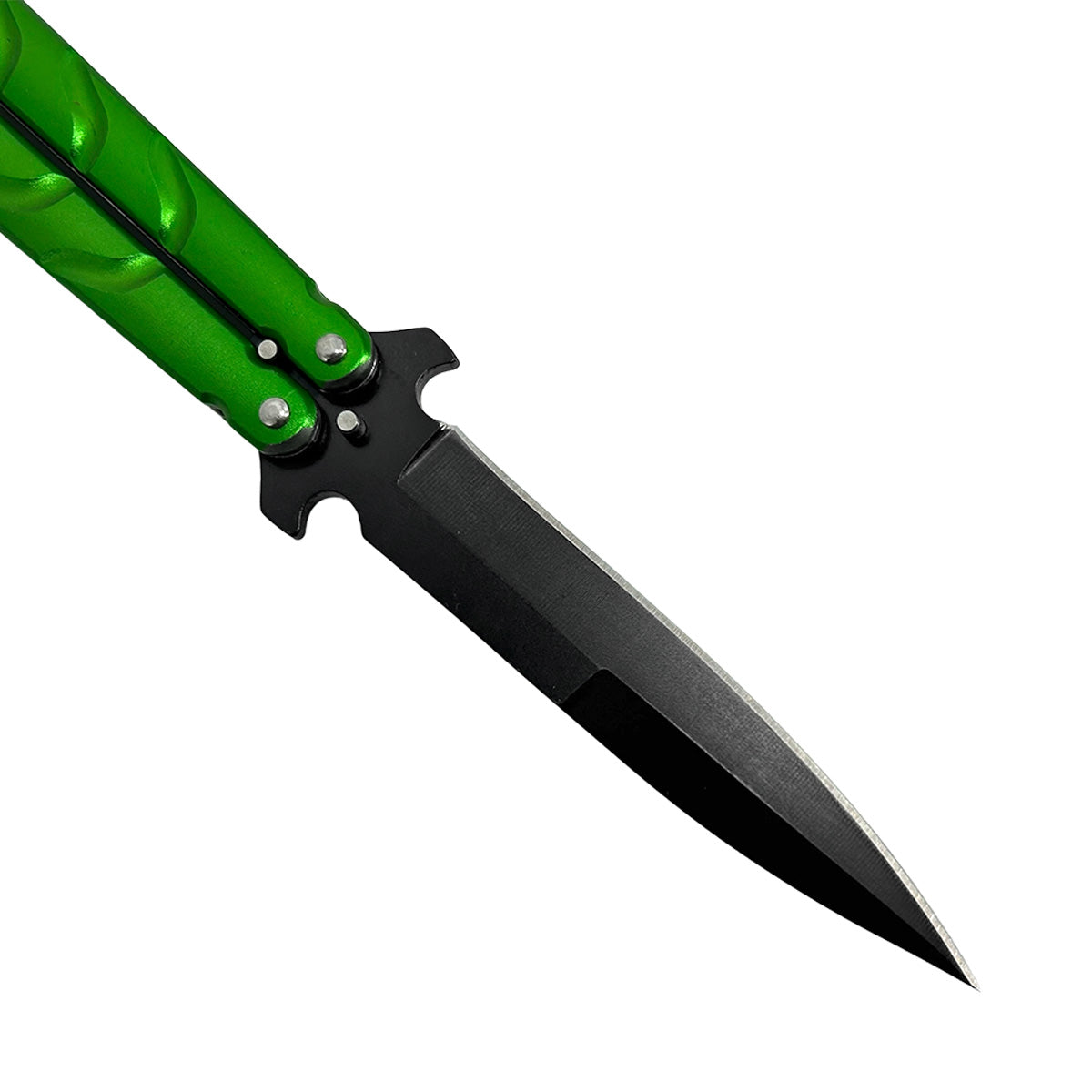 "Shadow Dancer" Green Butterfly Knife