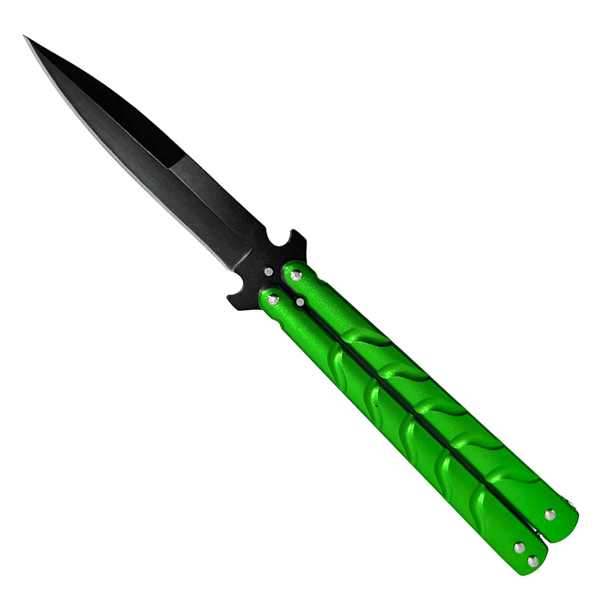 "Shadow Dancer" Green Butterfly Knife