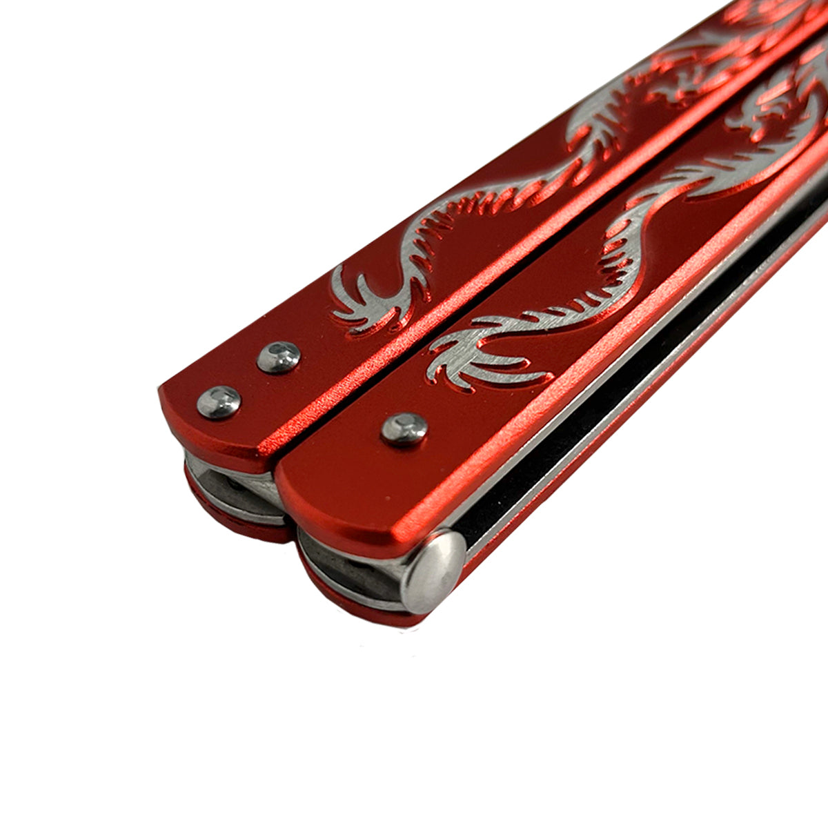 Red "Twin Dragons" Butterfly Knife