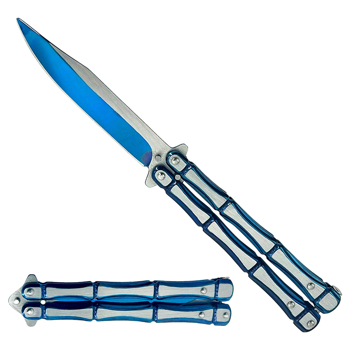 Blue "Titan" Butterfly Knife