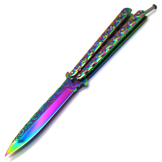 "Skullz" Rainbow Butterfly Knife