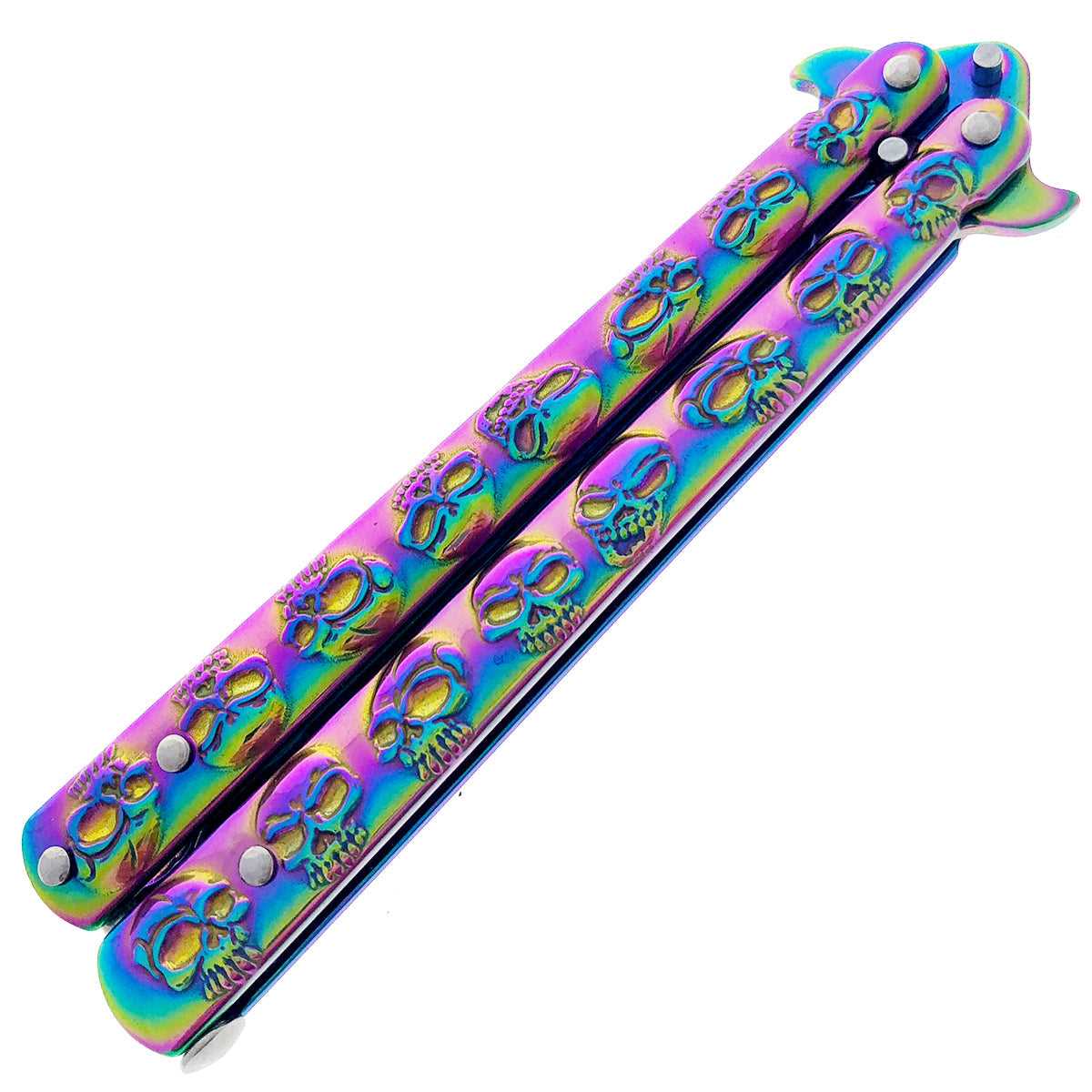 "Skullz" Rainbow Butterfly Knife