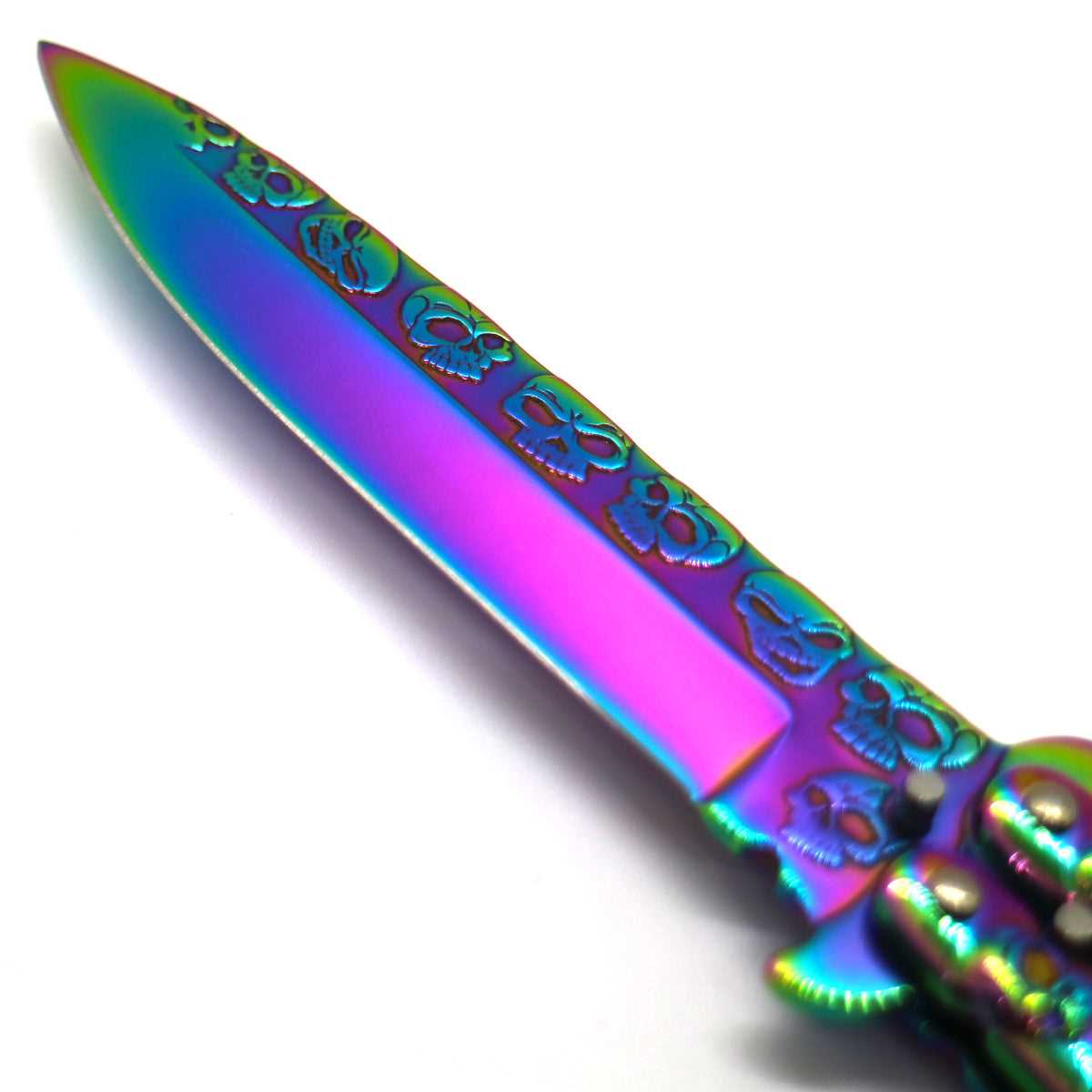 "Skullz" Rainbow Butterfly Knife