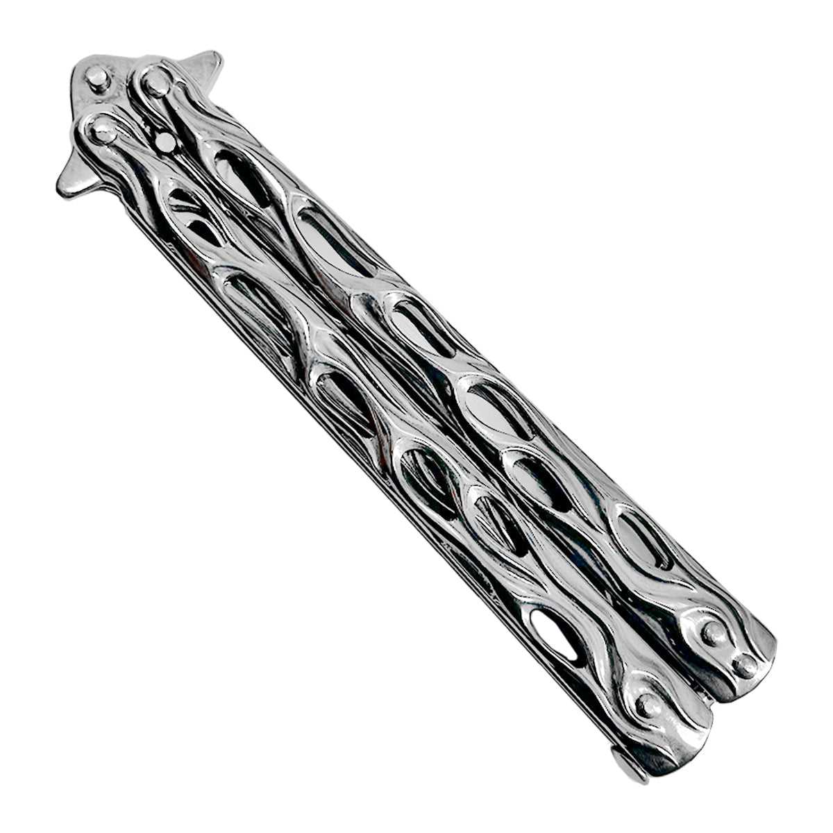 "Lit" Chrome Butterfly Knife