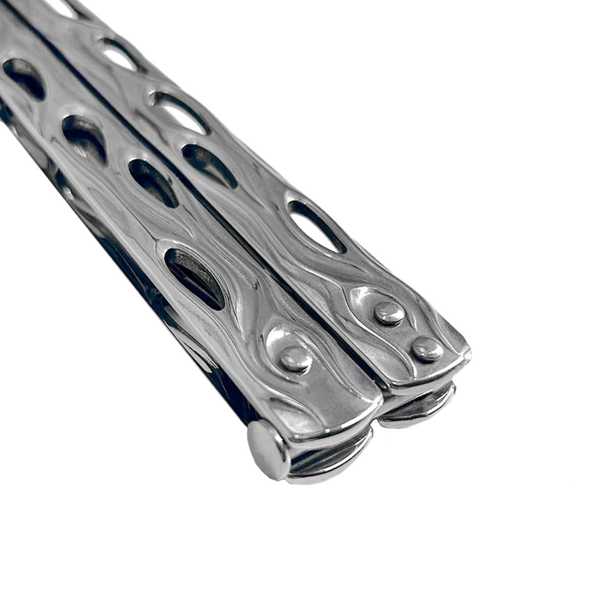 "Lit" Chrome Butterfly Knife