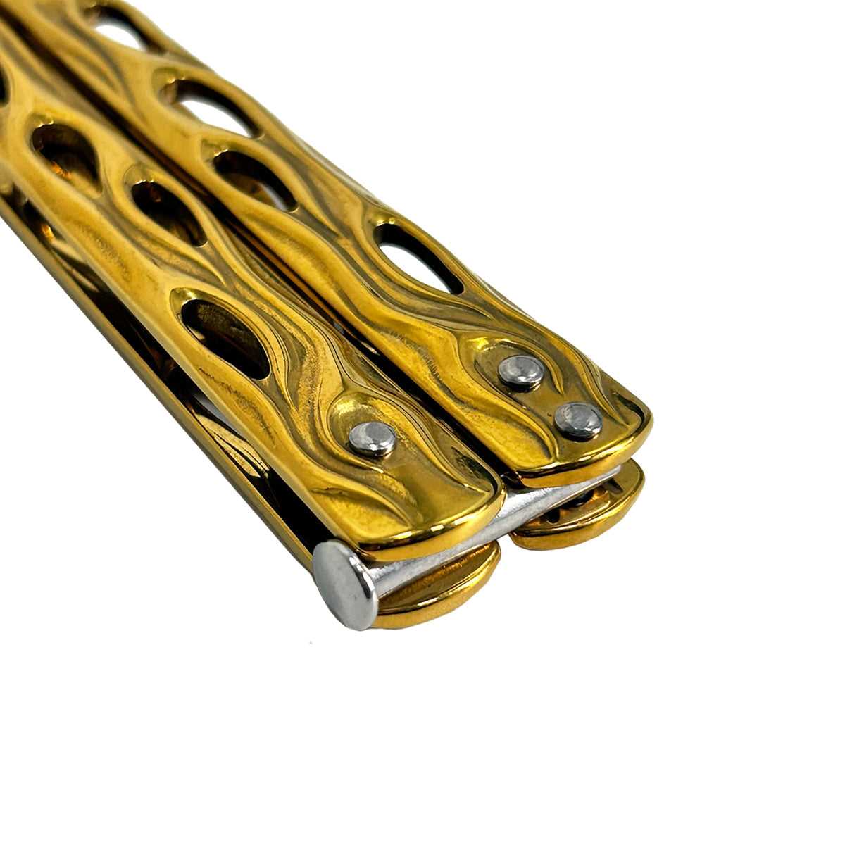 "Lit" Gold Butterfly Knife