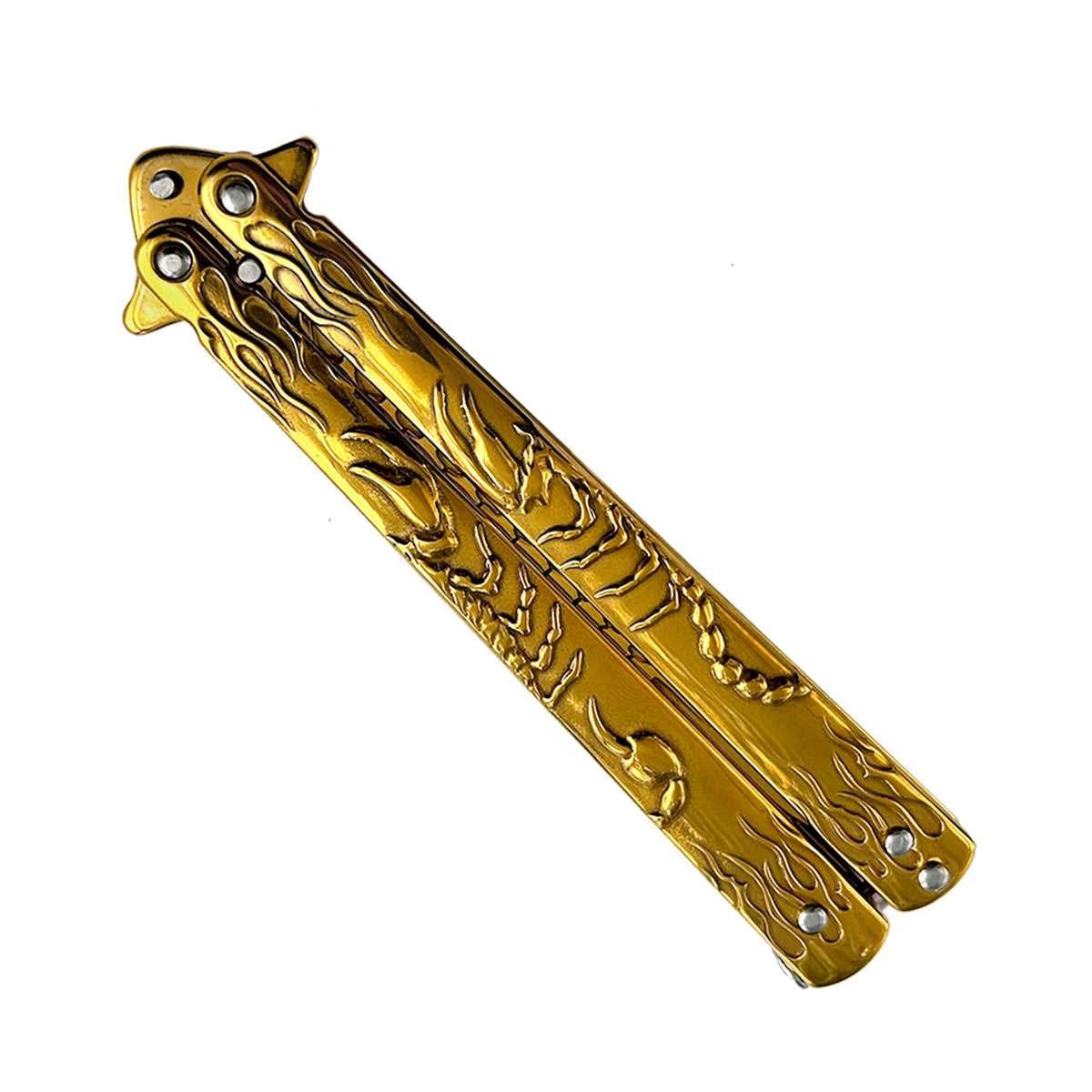 "Scorpion" Gold Butterfly Knife