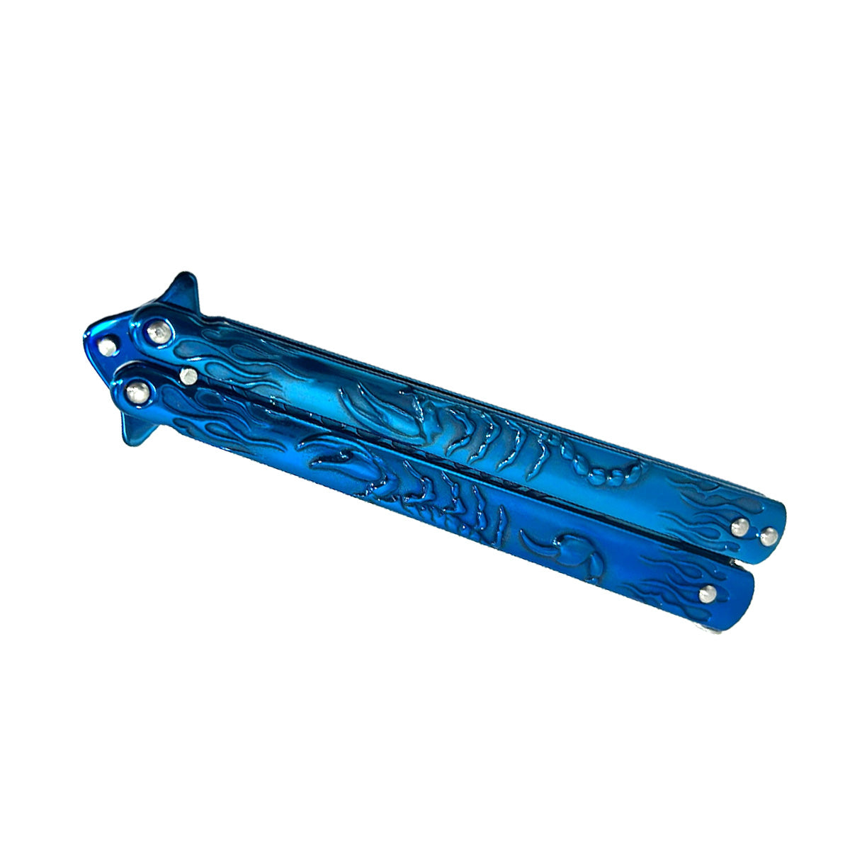 "Scorpion" Blue Butterfly Knife