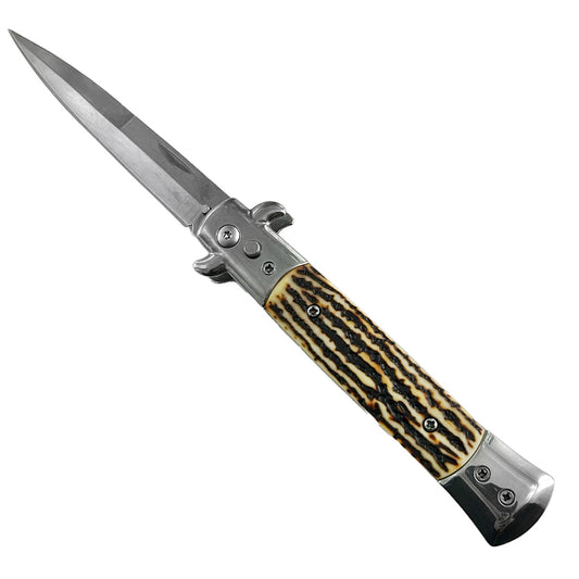 "Polished" Bone Handle Switchblade