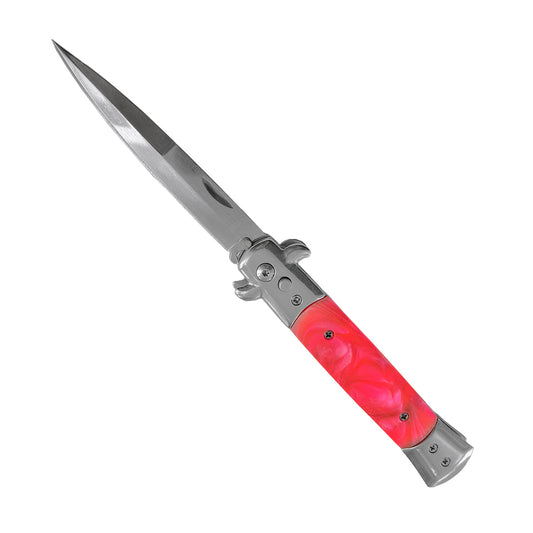 "Polished" Pink Handle Switchblade