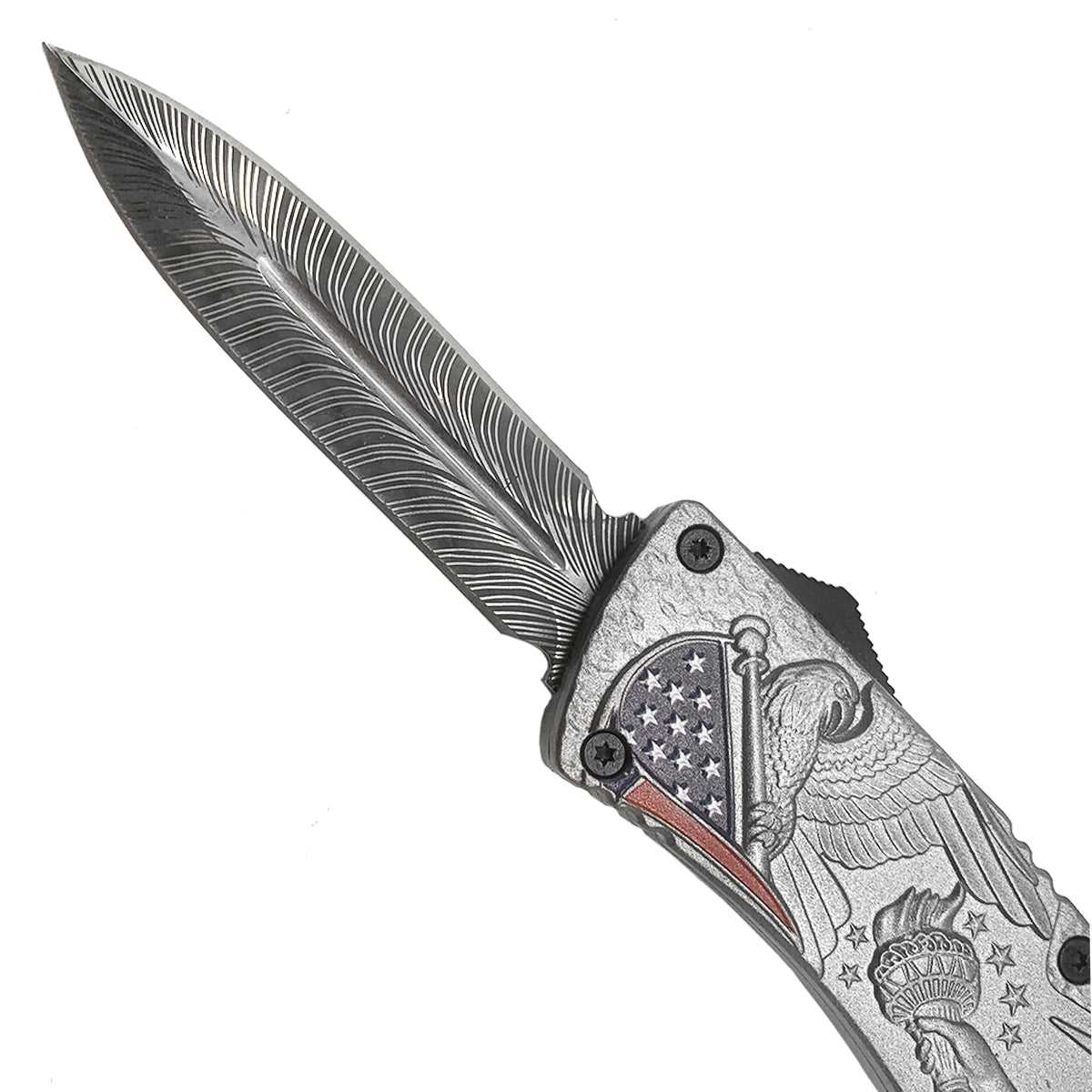 CS Tactical Edge "Silver Freedom" OTF Knife - OTF Knives