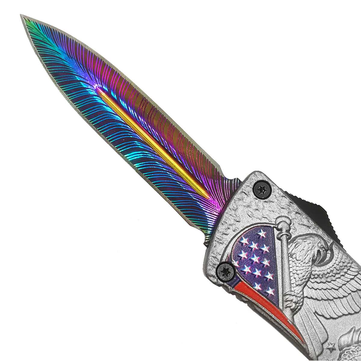 Best OTF Knives for Sale Online: "Rainbow Freedom" OTF Knife.