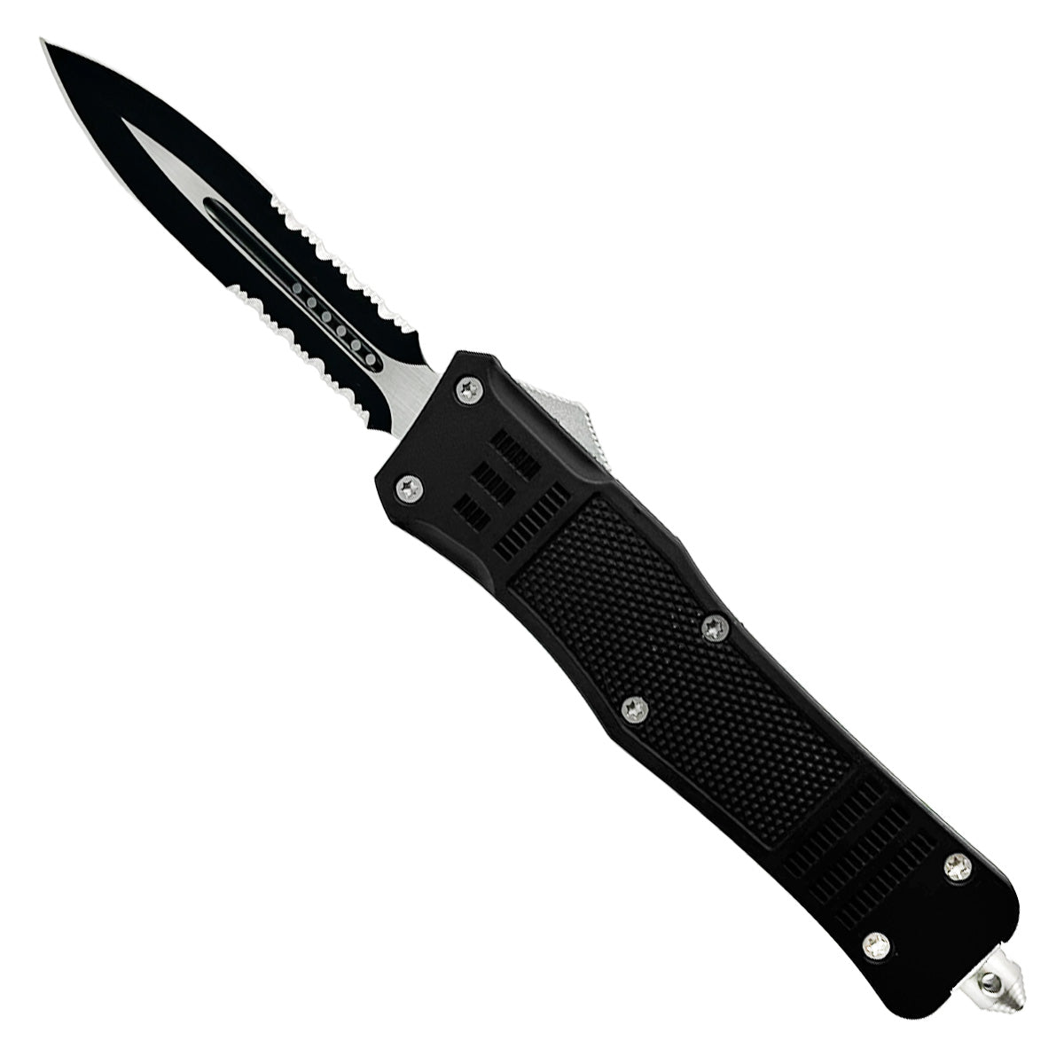 "Primary" Double Serrated Blade OTF Knife