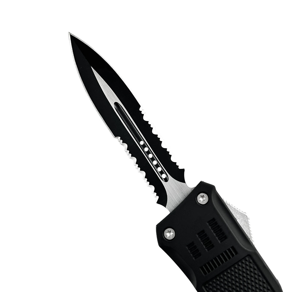 "Primary" Double Serrated Blade OTF Knife