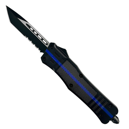 "Slick" Thin Blue Line OTF Knife