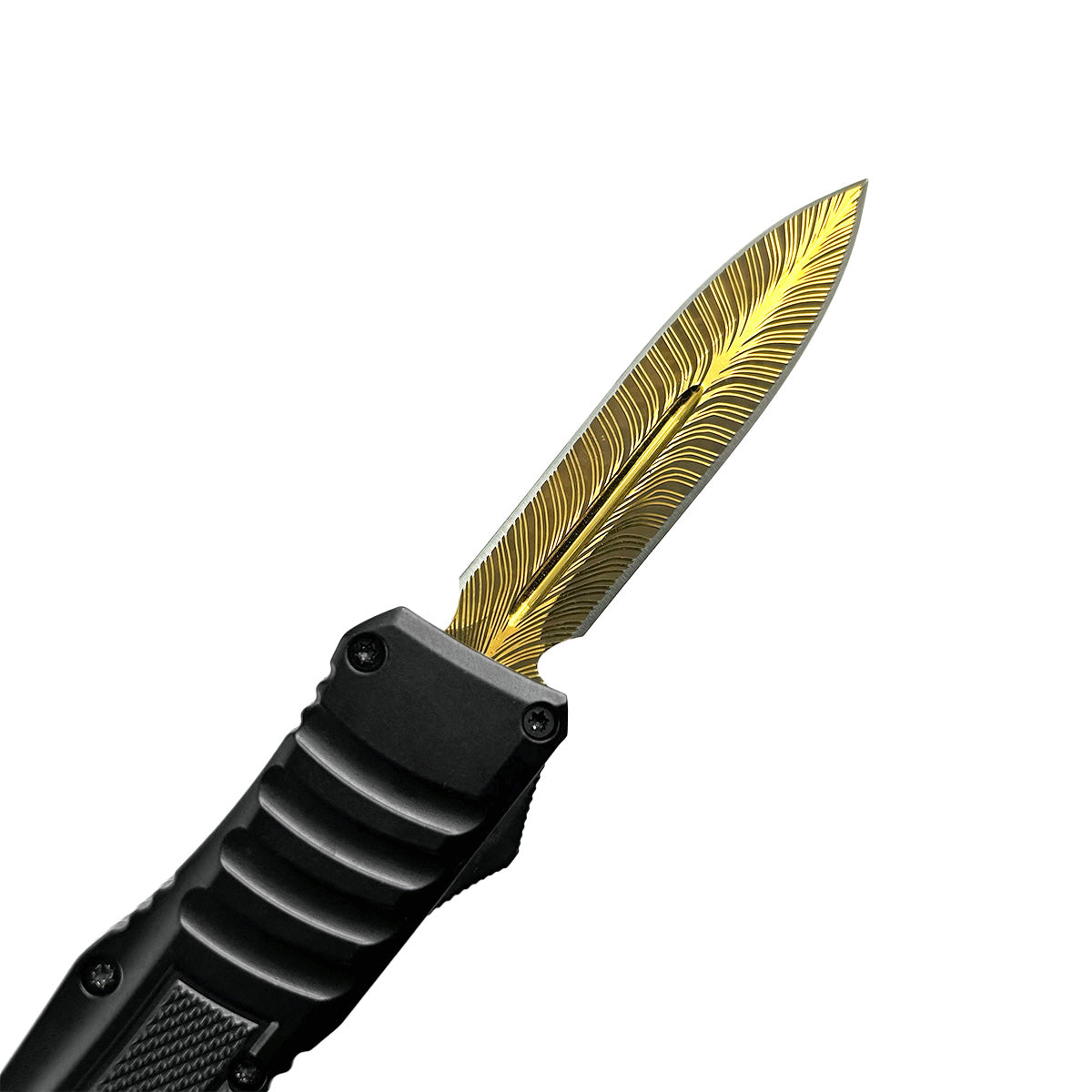 "Sparkle" Gold Double Edge OTF Knife