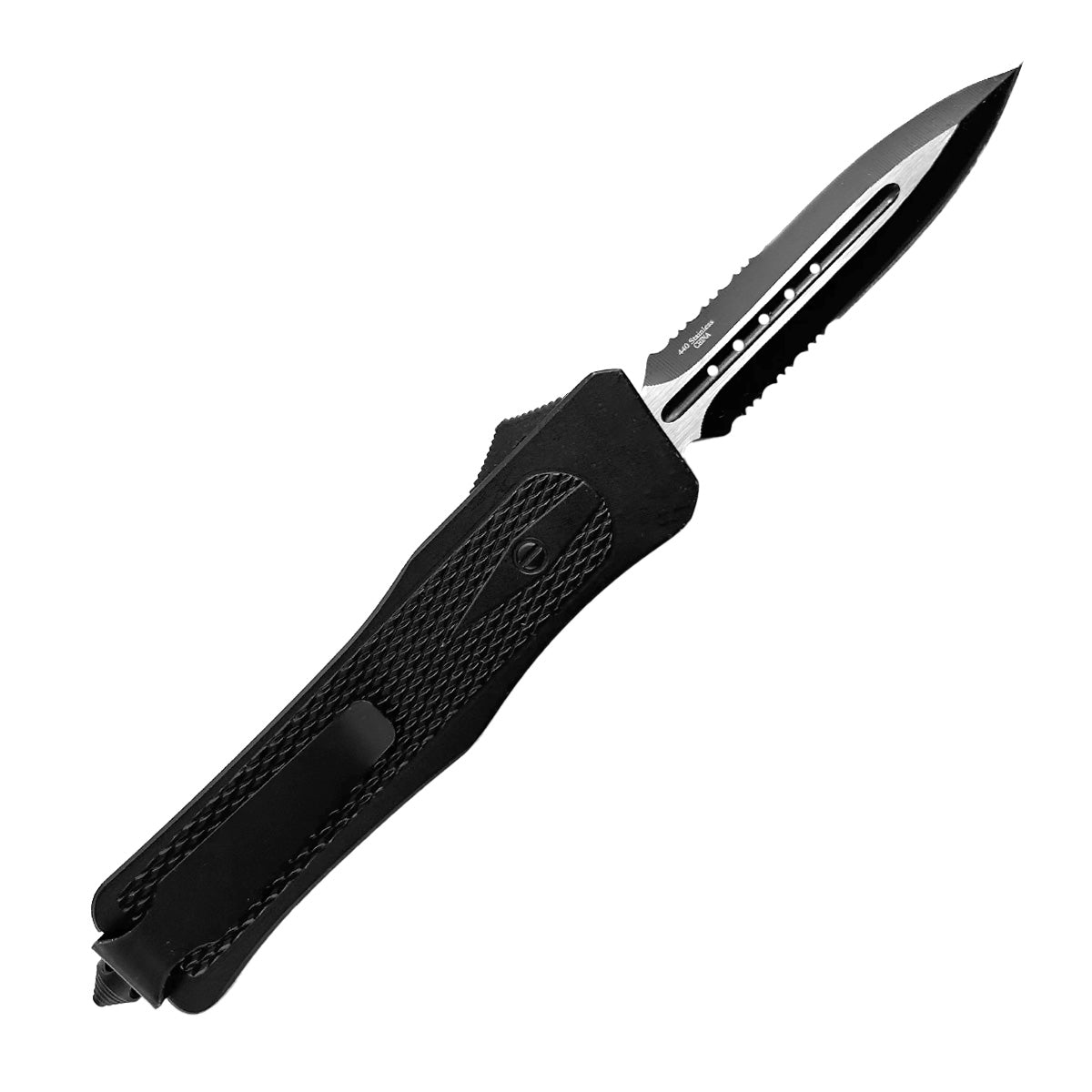 "Nightedge" Double Edge Serrated OTF Knife