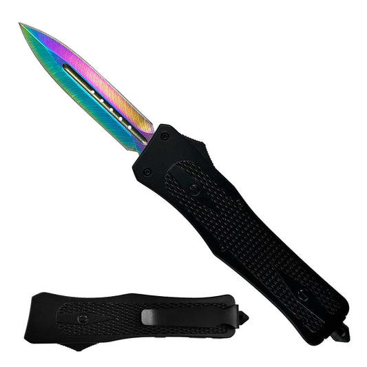 "Nightedge" Double Edge Rainbow OTF Knife