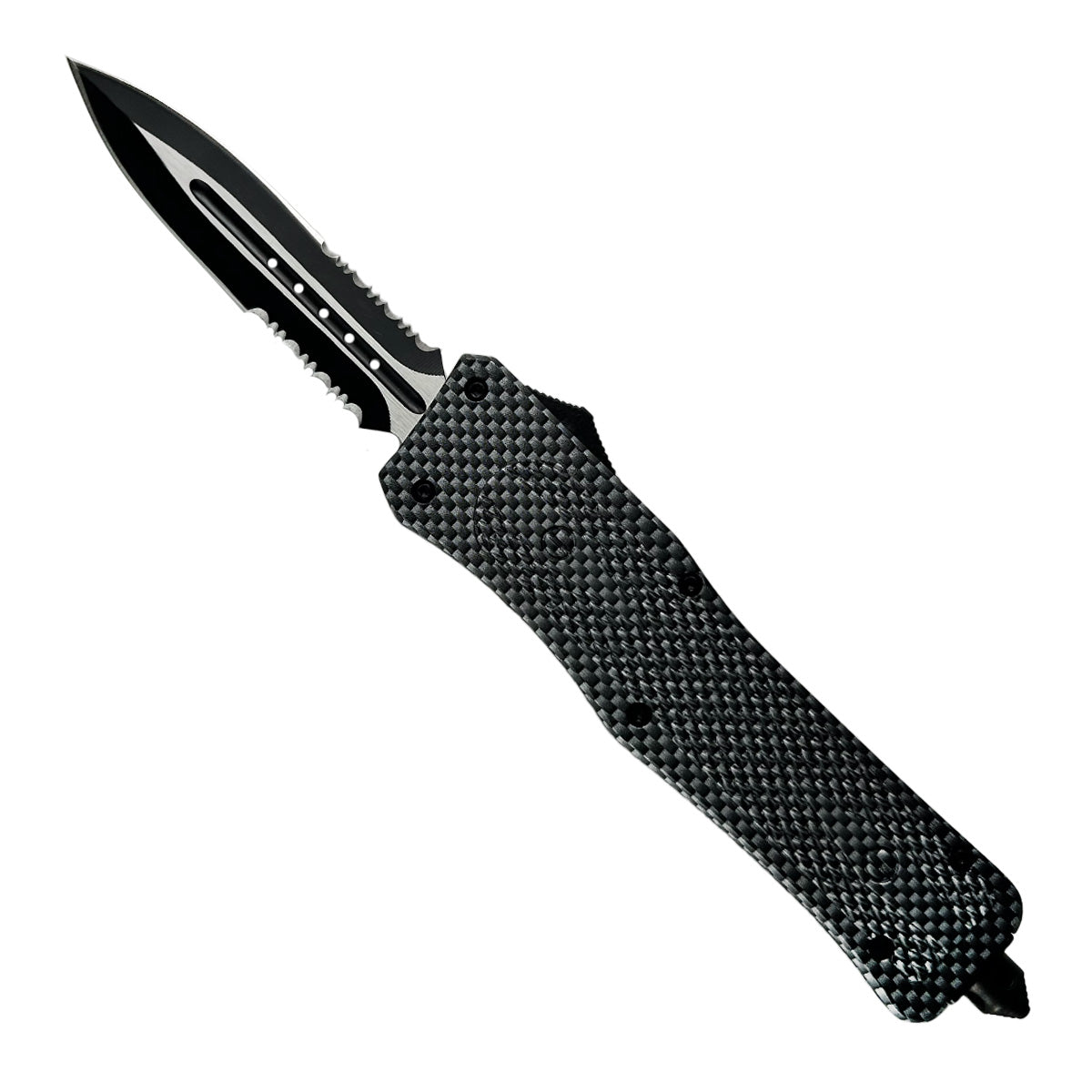 "Nightedge" Double Edge Serrated Carbon Fiber OTF Knife