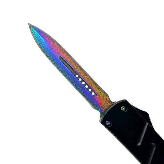 Automatic OTF Knives for Sale - "Aurora" Rainbow OTF Knife