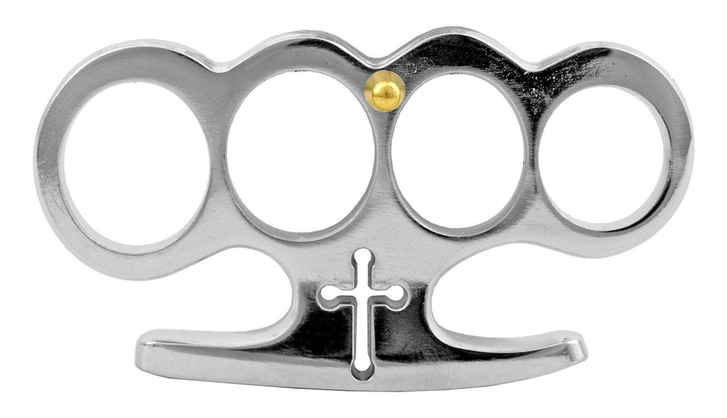 Chrome Cross Brass Knuckles