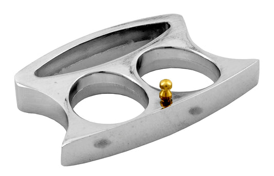 Best Brass Knuckles Under $50 - "Machiavellian" Chrome Brass Knuckles