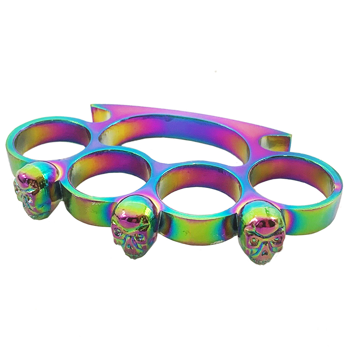 Skull Brass Knuckles for Sale - Rainbow Brass Knuckles  | Buy Now